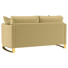 Load image into Gallery viewer, Coaster Corliss 3-piece Velvet Upholstered Sofa Set Camel