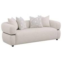 Load image into Gallery viewer, Coaster Jeanette 2-piece Fabric Upholstered Round Arm Sofa Set Beige