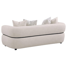 Load image into Gallery viewer, Coaster Jeanette 2-piece Fabric Upholstered Round Arm Sofa Set Beige