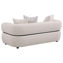 Load image into Gallery viewer, Coaster Jeanette 2-piece Fabric Upholstered Round Arm Sofa Set Beige
