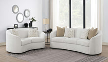 Load image into Gallery viewer, Coaster Rainn 2-piece Boucle Upholstered Sloped Arm Sofa Set Latte