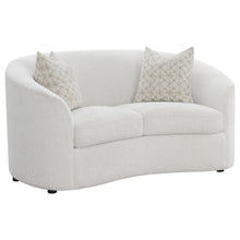 Load image into Gallery viewer, Coaster Rainn 2-piece Boucle Upholstered Sloped Arm Sofa Set Latte