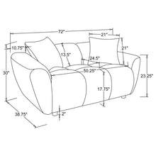 Load image into Gallery viewer, Coaster Destino 2-piece Chenille Splayed Arm Sofa Set Greige