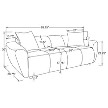 Load image into Gallery viewer, Coaster Destino 3-piece Chenille Splayed Arm Sofa Set Greige