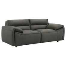 Load image into Gallery viewer, Coaster Buxton 2-piece Leather Upholstered Sofa Set Graphite