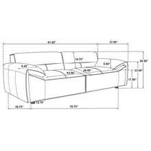 Load image into Gallery viewer, Coaster Buxton 2-piece Leather Upholstered Sofa Set Graphite