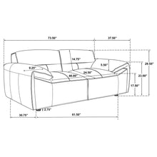 Load image into Gallery viewer, Coaster Buxton 2-piece Leather Upholstered Sofa Set Graphite