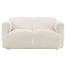 Load image into Gallery viewer, Coaster Dorset 2-piece Upholstered Round Track Arm Sofa Set White