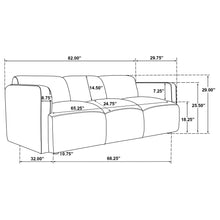 Load image into Gallery viewer, Coaster Dorset 2-piece Upholstered Round Track Arm Sofa Set Brown