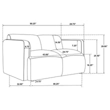 Load image into Gallery viewer, Coaster Dorset 2-piece Upholstered Round Track Arm Sofa Set Brown