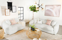 Load image into Gallery viewer, Coaster Isabella 2-piece Faux Sheepskin Upholstered Sofa Set Natural