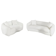 Load image into Gallery viewer, Coaster Isabella 2-piece Sherpa Upholstered Sofa Set Natural