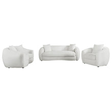 Load image into Gallery viewer, Coaster Isabella 3-piece Sherpa Upholstered Sofa Set Natural