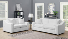 Load image into Gallery viewer, Coaster Ashlyn 2-piece Upholstered Sloped Arm Sofa Set White