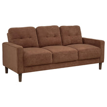 Load image into Gallery viewer, Coaster Bowen II 2-piece Fabric Upholstered Track Arm Sofa Set Rust