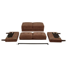 Load image into Gallery viewer, Coaster Bowen II 2-piece Fabric Upholstered Track Arm Sofa Set Rust