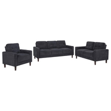 Load image into Gallery viewer, Coaster Bowen II 3-piece Upholstered Track Arm Sofa Set Steel Grey
