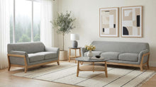 Load image into Gallery viewer, Coaster Vaughn 2-piece Fabric Upholstered Flared Arm Sofa Set Grey