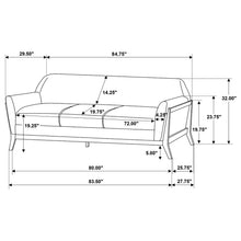 Load image into Gallery viewer, Coaster Vaughn 2-piece Fabric Upholstered Flared Arm Sofa Set Grey