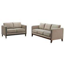 Load image into Gallery viewer, Coaster Islington 2-piece Upholstered Panel Arm Sofa Set Taupe