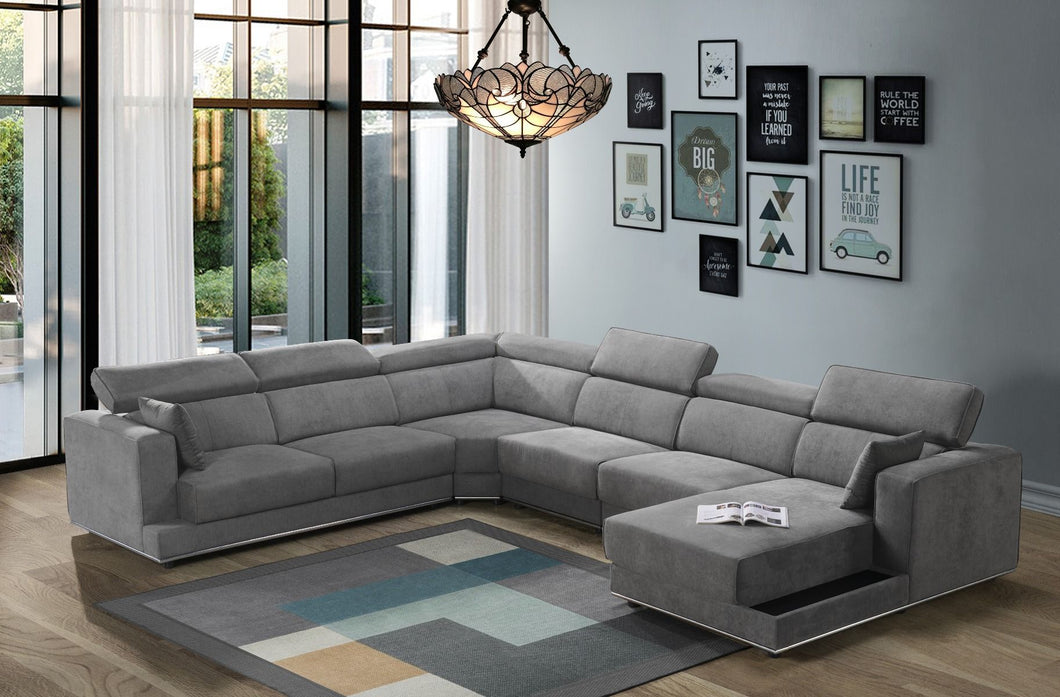 Acme Alwin Dark Gray Fabric Modular - LF Sofa
