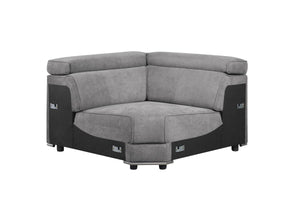 Acme Alwin Dark Gray Fabric Modular - Wedge