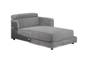 Acme Alwin Dark Gray Fabric Modular - RF Chaise