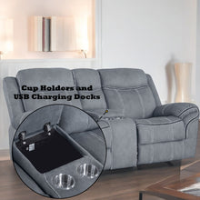 Load image into Gallery viewer, Acme Zubaida Motion Loveseat &amp; Console W/USB