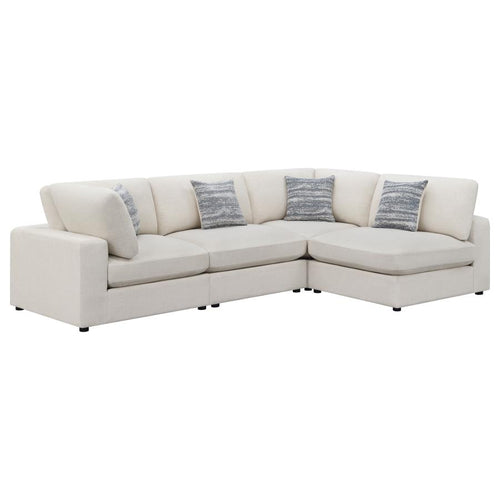 Coaster Serene 4-PC Upholstered Modular Beige Sectional Sofa