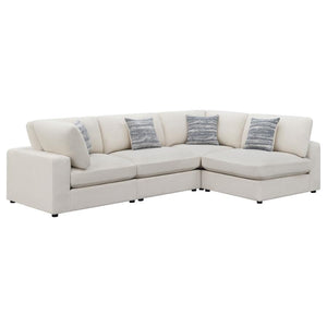 Coaster Serene 4-PC Upholstered Modular Beige Sectional Sofa