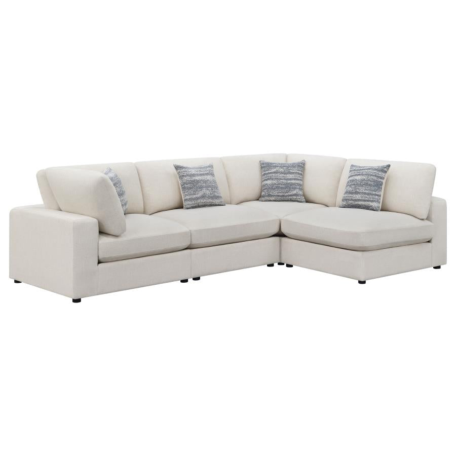 Coaster Serene 4-PC Upholstered Modular Beige Sectional Sofa