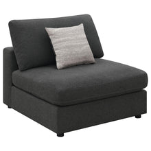 Load image into Gallery viewer, Coaster Serene Upholstered Armless Chair Charcoal