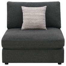 Load image into Gallery viewer, Coaster Serene Upholstered Armless Chair Charcoal