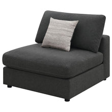 Load image into Gallery viewer, Coaster Serene Upholstered Armless Chair Charcoal