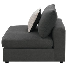 Load image into Gallery viewer, Coaster Serene Upholstered Armless Chair Charcoal