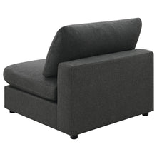 Load image into Gallery viewer, Coaster Serene Upholstered Armless Chair Charcoal