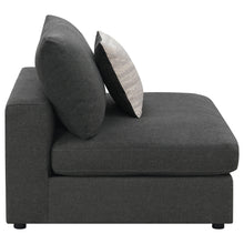 Load image into Gallery viewer, Coaster Serene Upholstered Armless Chair Charcoal