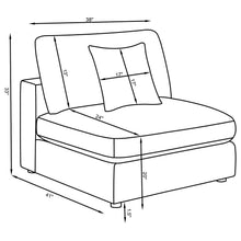 Load image into Gallery viewer, Coaster Serene Upholstered Armless Chair Charcoal
