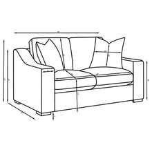 Load image into Gallery viewer, Coaster Ashlyn 2-piece Upholstered Track Arm Sofa Set Sand