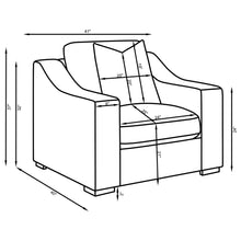 Load image into Gallery viewer, Coaster Ashlyn 3-piece Upholstered Track Arm Sofa Set Sand