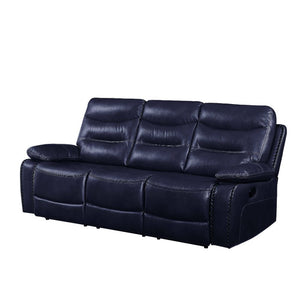 Acme Aashi Navy LeatherGel Match Motion Sofa