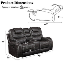 Load image into Gallery viewer, Acme Braylon Motion Loveseat W/Console