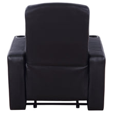 Load image into Gallery viewer, Coaster Cyrus Upholstered Track Arm Recliner Black
