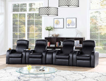 Load image into Gallery viewer, Coaster Cyrus Upholstered Track Arm Recliner Black
