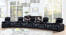 Load image into Gallery viewer, Coaster Cyrus Upholstered Track Arm Recliner Black