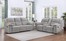 Load image into Gallery viewer, Coaster Gilson 2-piece Chenille Upholstered Reclining Sofa Set Grey