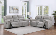 Load image into Gallery viewer, Coaster Gilson 2-piece Chenille Upholstered Reclining Sofa Set Grey