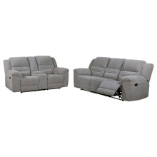 Load image into Gallery viewer, Coaster Gilson 2-piece Chenille Upholstered Reclining Sofa Set Grey