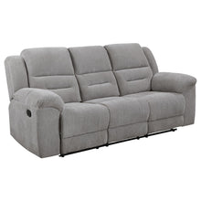 Load image into Gallery viewer, Coaster Gilson 2-piece Chenille Upholstered Reclining Sofa Set Grey