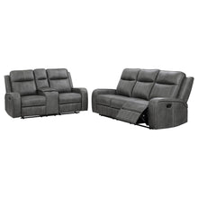 Load image into Gallery viewer, Coaster Raelynn 2-piece Upholstered Reclining Sofa Set Grey